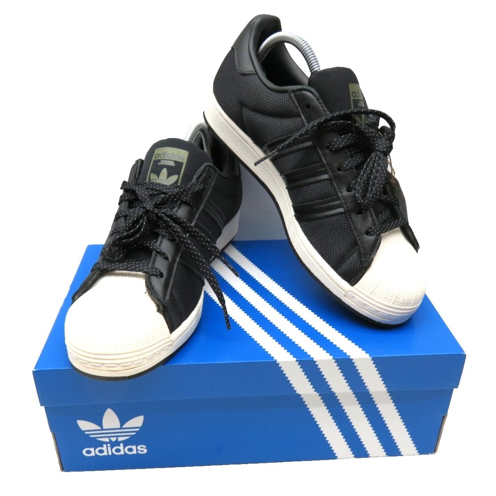 NEW Mens Adidas Originals Superstar Black Shoes Trainers Sneakers HQ3804 /Sz 8.5
